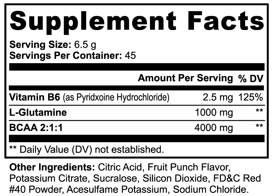 BCAA Shock Powder Fruit Punch