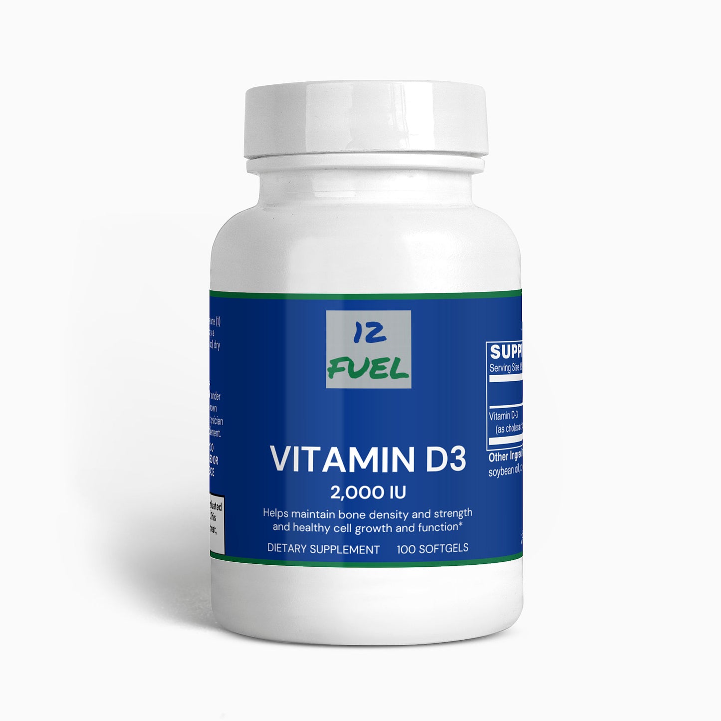 Vitamin D3 2,000 IU — Daily Bone & Muscle Support (100 softgels)